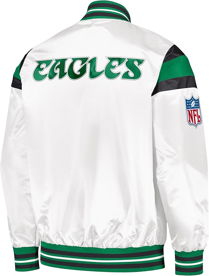 Starter Men's Vintage Philadelphia Satin Full-Snap Varsity Jacket