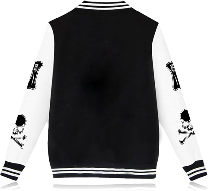 Men's Varsity Jacket Letter Print Causal Slim Fit Baseball Bomber Jacket Button Down letterman jacket