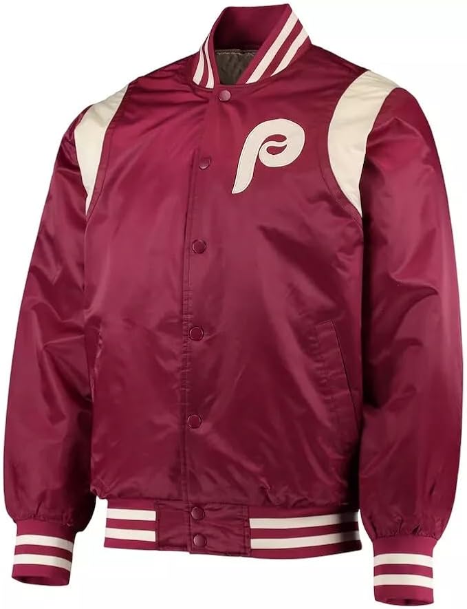 Philadelphia Phillies Full-Snap Lightweight satin varsity jacket | baseball sports letterman Bomber jacket for men’s