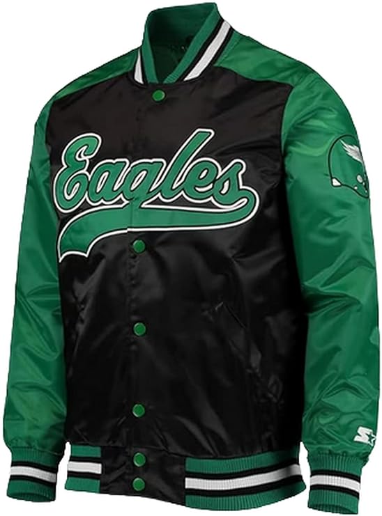 Men's Philadelphia Varsity Style Letterman Satin Bomber Jacket windproof Bomber Jacket For Men