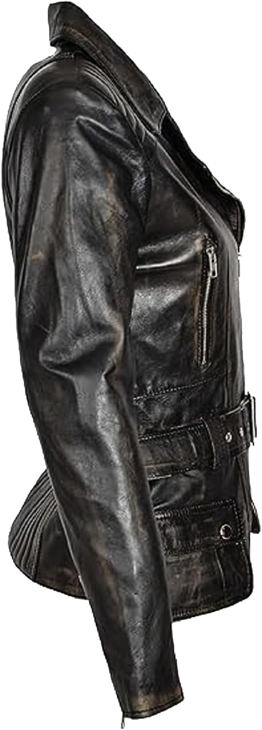 Womens Genuine Lambskin Leather Jacket | Classic rider leather jacket | Black Leather Jacket Women | Womens Leather Jacket