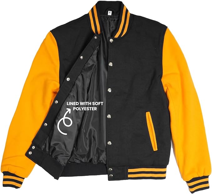 Varsity Jacket Men – Trendy Letterman Bomber Style Baseball Jackets for Mens