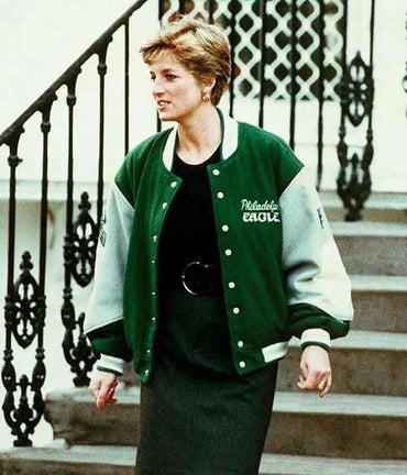 Princess Diana Philadelphia Wool Varsity Jacket - Eagles Letterman Jacket for Women