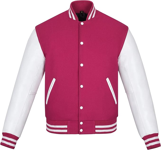 Varsity Jacket Baseball Letterman Jacket– Wool and Leather Premium Quality Unisex Basketball Jacket