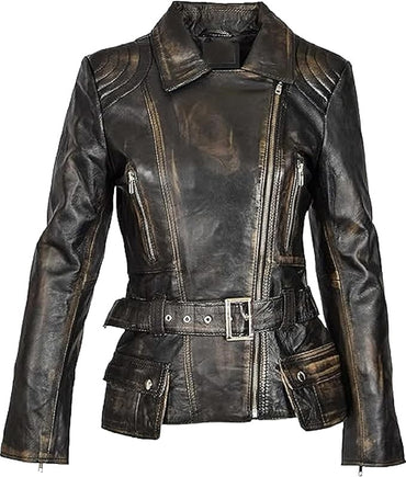 Womens Genuine Lambskin Leather Jacket | Classic rider leather jacket | Black Leather Jacket Women | Womens Leather Jacket