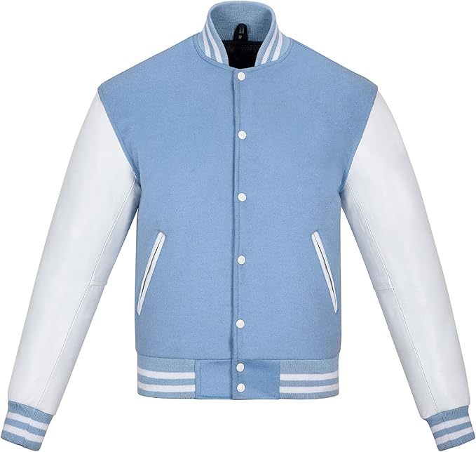 Varsity Jacket Baseball Letterman Jacket– Wool and Leather Premium Quality Unisex Basketball Jacket